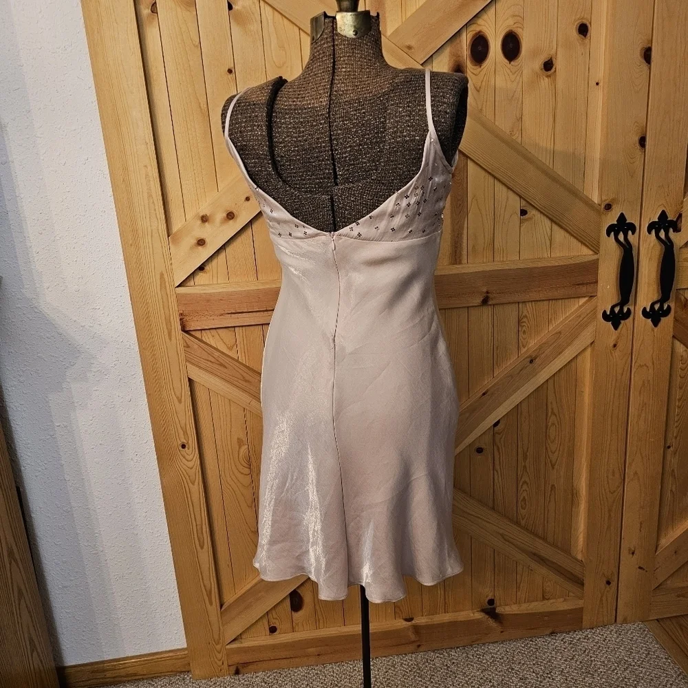 Jessica McClintock the sparkle mini Dress pastel sheer pink with sequins- y2k - Picture 13 of 14